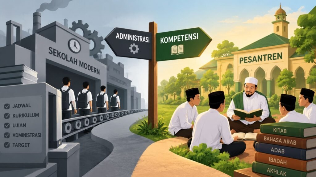 Pendidikan Pesantren Versus Metafor Sekolah Sebagai Pabrik - www.swarnaberita.com